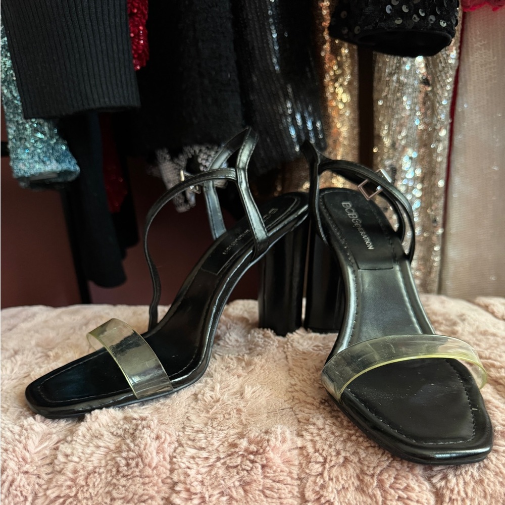 Black BCBGeneration Heeled Sandals